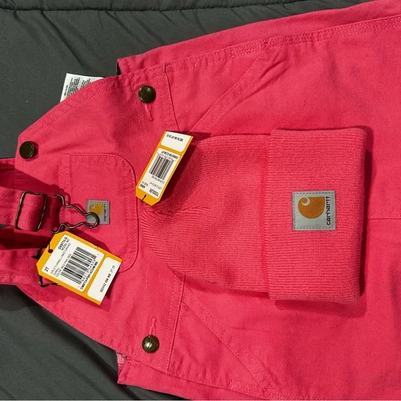 Carhartt Kids Pink Overalls - Picture 3 of 4